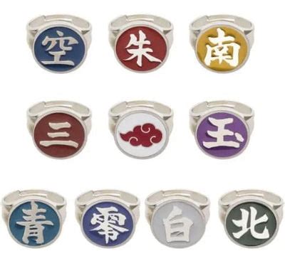 Naruto Akatsuki Ten Clans Collectors Rings Set | Free Shipping