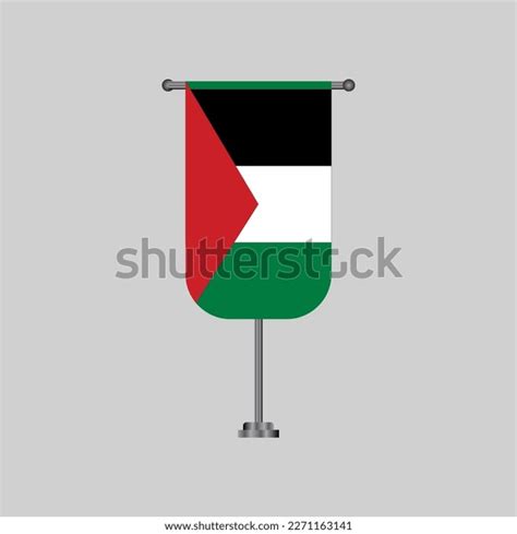 Illustration Palestine Flag Template Stock Vector (Royalty Free ...