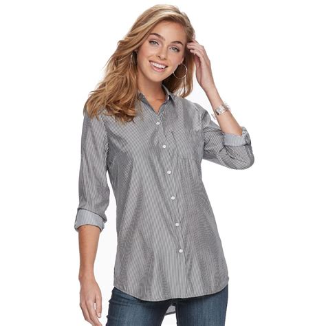 Women S Apt 9® Poplin Tunic Poplin Shirt Poplin Women