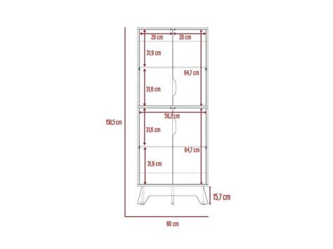 Tuhome Armoire de cuisine haute Z60 avec deux portes et des étagères