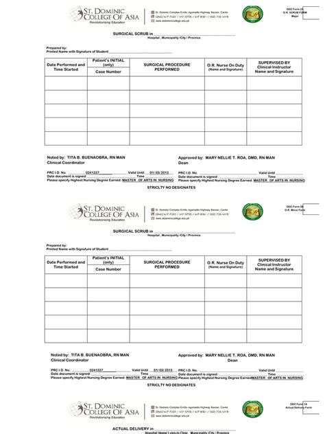 New Prc Case Form Nursing Identity Document