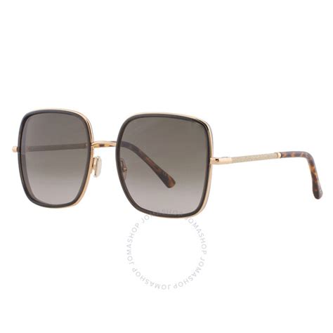 Jimmy Choo Brown Gradient Square Ladies Sunglasses Jayla S 001q Ha 57 716736410517 Sunglasses