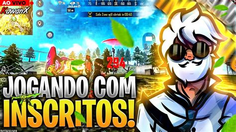 LIVE FF FREE FIRE AO VIVO CS RANK JOGANDO INSCRITOS