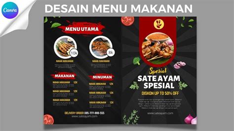 🔴 Cara Membuat Desain Menu Makanan Di Canva Tutorial 5 Tutorial Canva Untuk Pemula Youtube