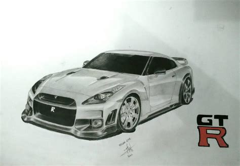 nissan gtr r35 sketch by ramaswat on DeviantArt