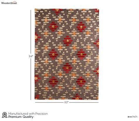 Buy Brick Hand Tufted Chevron Rug (Brown, 7 x 5 Feet) at 26% OFF Online ...