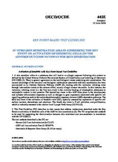 Test No 442E In Vitro Skin Sensitisation Human Cell Line Activation