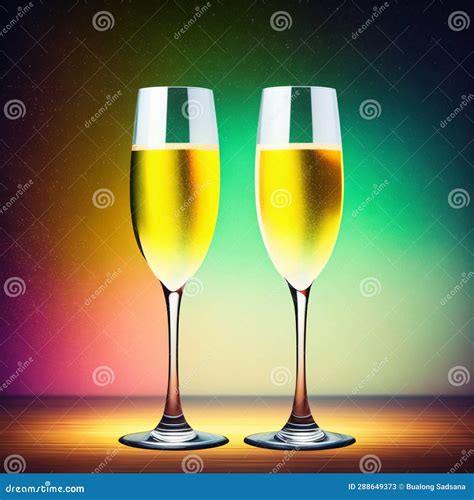 Celebration Drinks Clinking Champagne Glasses Stock Illustration Illustration Of Glasses