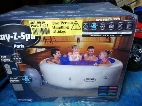 Lay Z Spa Paris 4 6 Person Hot Tub With 7 Colour Led Lights Brand New Sealed For Sale From