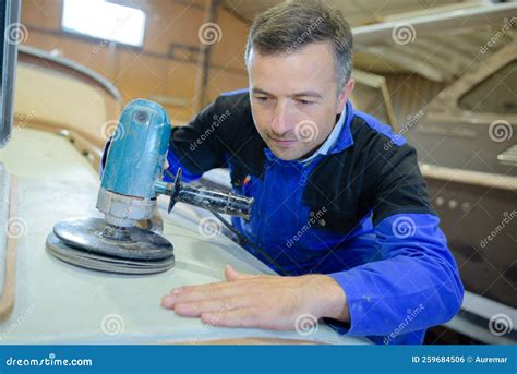 Man Using Circular Sander Stock Photo Image Of Repair 259684506