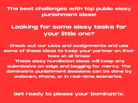 30 Public Sissy Humiliating Tasks Guide For Sissies Femdom Domination