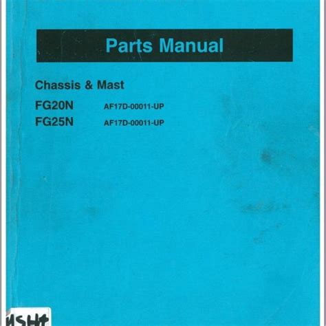 Mitsubishi Forklift Fg K To Fg K Ho Parts Manual