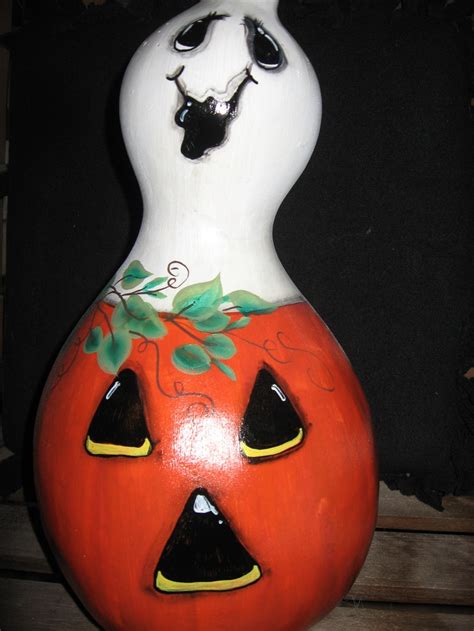 Hand Painted Gourd Hand Painted Gourds Halloween Gourds Gourds Crafts