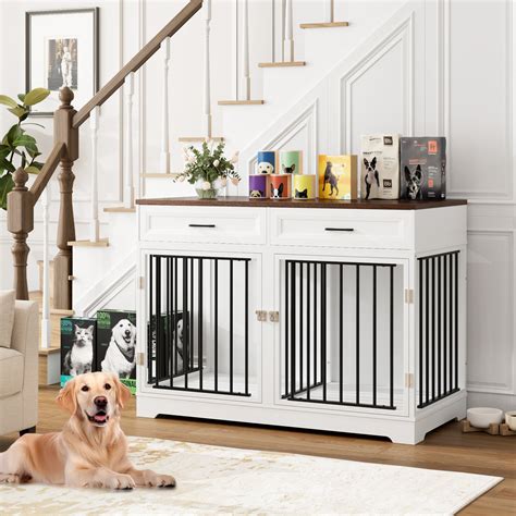 Archie & Oscar™ Chesterle Large Dog Crate Furniture Style With 2