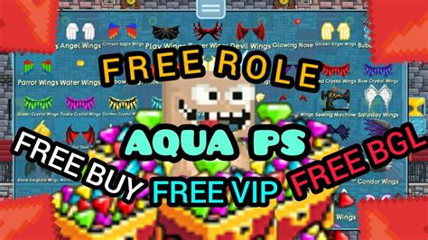 New Gtps Lagi Nih Aqua Ps Free Bgl Role Growtopia Youtube