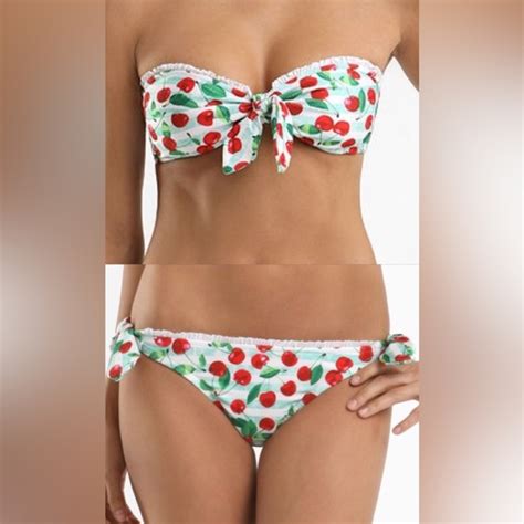 Modern Amusement Swim Cherry Print Bikini Set Poshmark