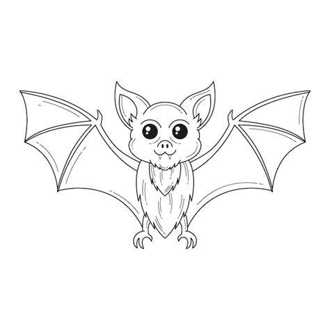 Free Vector Hand Drawn Bat Outline Illustration