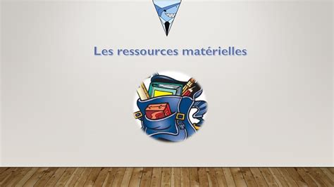 2 3 les ressources matérielles YouTube