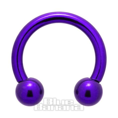 Titanium Purple Circular Barbell Piercing Jewellery Septum Rings Uk