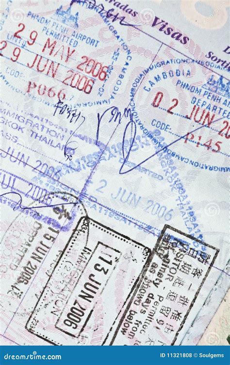 US Passport Visa Stamps stock photo. Image of entry, stamp - 11321808