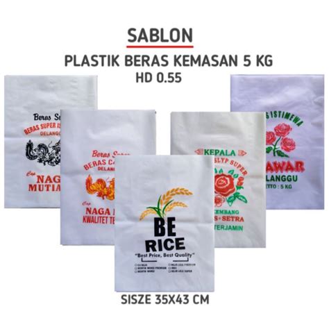 Jual Plastik Beras Sablon Kg Shopee Indonesia