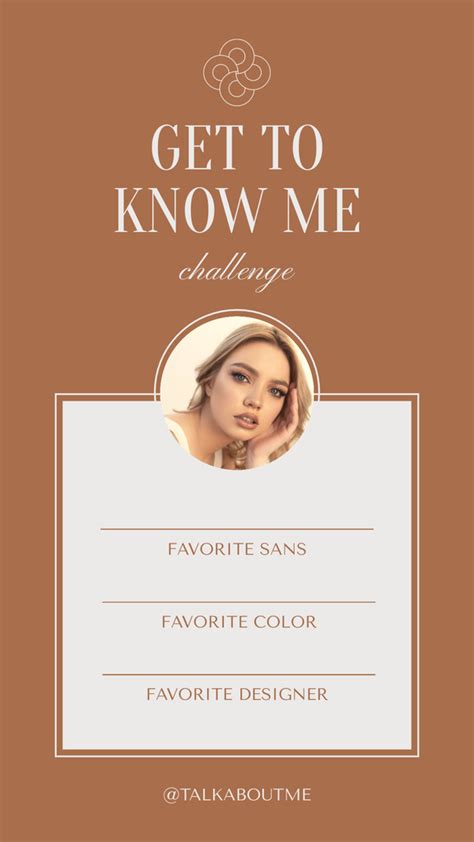 Get To Know Me Quiz With Attractive Woman Online Instagram Story Template Vistacreate