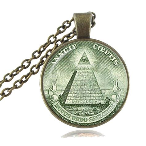 Wholesale Annuit Coeptis Pendant Egypt Pyramid Necklace Eye Of Providence Masonic Illuminati ...