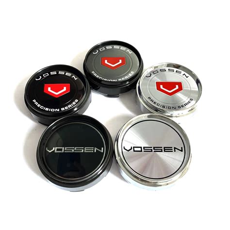 Pc Mm Vossen Logo Black Silver Car Modified Wheel Center Cover