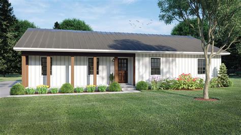 Country Ranch Home Plan Bedrms Baths Sq Ft