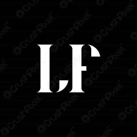 lf   letter logo design initial letter lf uppercase stock vector