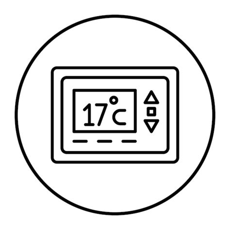 El Icono Vectorial Del Termostato Se Puede Utilizar Para El Conjunto De