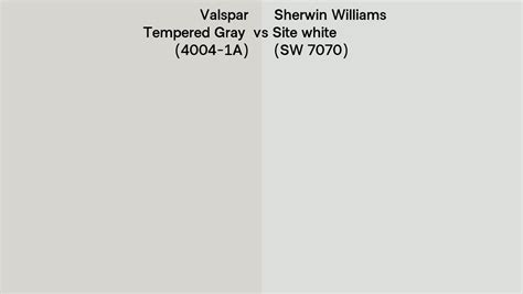 Valspar Tempered Gray 4004 1A Vs Sherwin Williams Site White SW 7070