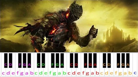 Gwyn Lord Of Cinder Theme Dark Souls Easy Version Piano Letter Notes