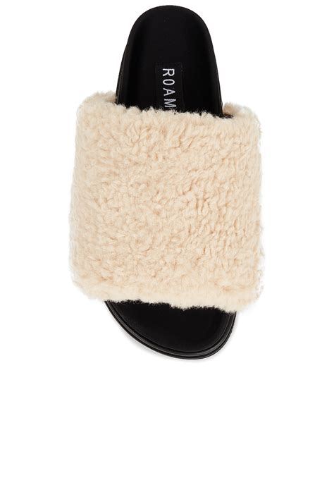 R AM Fuzzy Platform Slide In Nude REVOLVE