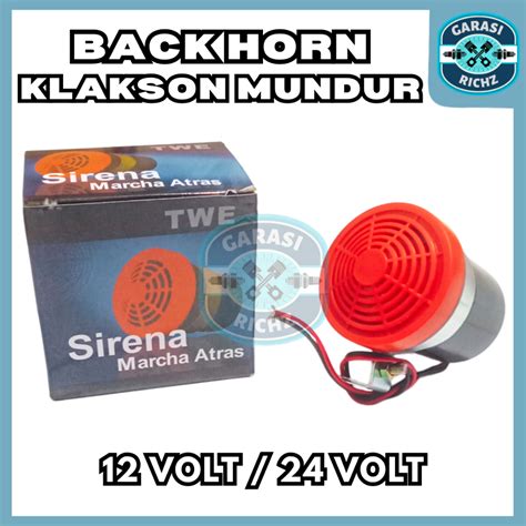 Jual BACK HORN BUZZER SIRENA MERK TWE 12V 24V ALARM SIRINE