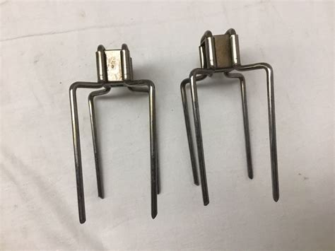 2 Farberware Rotisserie Broiler Grill Spit Rod Prong Forks Replacement Parts Ebay