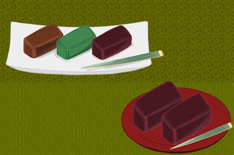 羊羹ようかんのフリーイラスト お菓子の素材 チコデザ