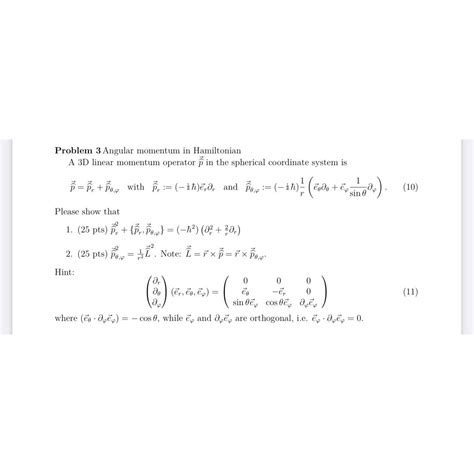 Solved Problem 3 ﻿angular Momentum In Hamiltoniana 3d Linear