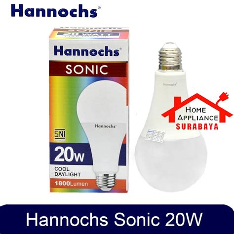 Jual Lampu Bohlam LED Hannochs Sonic 20W 20 Watt Cahaya Putih 6500K