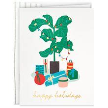 Hallmark Boxed Holiday Cards Fiddle Leaf Fig With Holiday Gifts