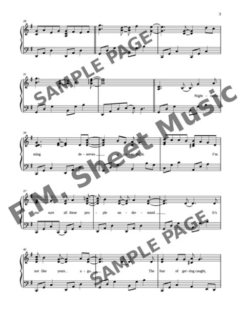 Nightswimming (Intermediate Piano) By R.E.M. - F.M. Sheet Music - Pop Arrangements by Jennifer ...