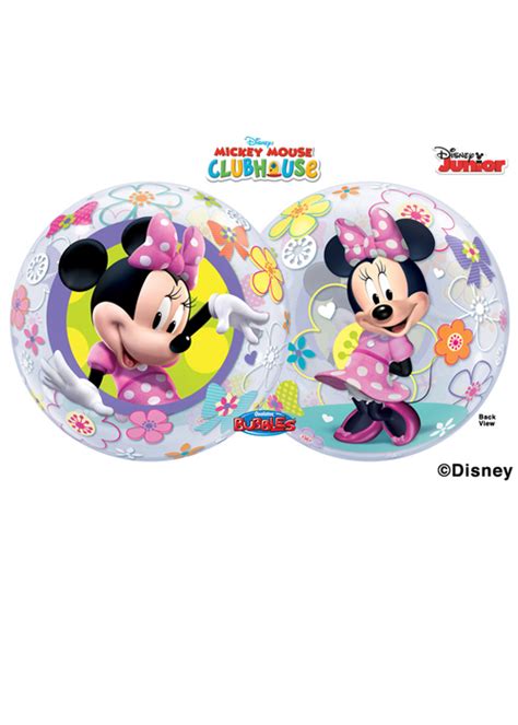 Pink Minnie Mouse Bubble Uninflated Helium Balloon