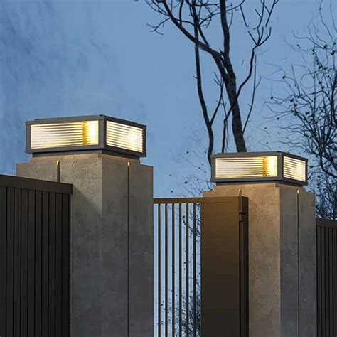 Outdoor Waterproof Gate V Input Post Lights Pillar Lights E