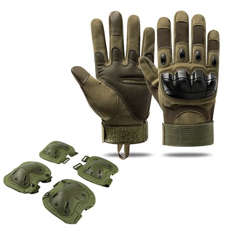 Guantes tácticos militares de dedo completo protección de concha suave