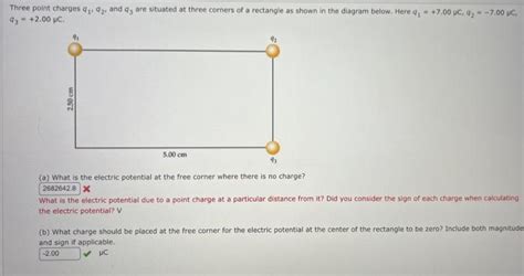 Solved Three Point Charges Q1 Q2 And Q3 Are Situated At