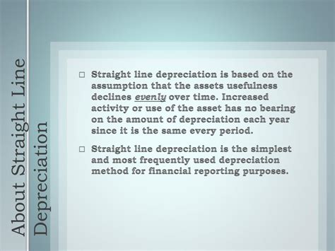 Ppt Straight Line Depreciation Powerpoint Presentation Free Download Id 2171810