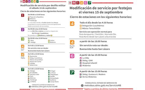 Metro y Metrobús CDMX modifican horarios en algunas estaciones por