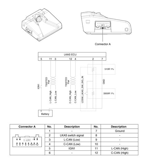 Kia Niro Lane Keeping Assist System LKAS Unit Components And