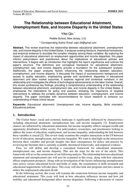 PDF The Relationship Between Educational Attainment Unemployment