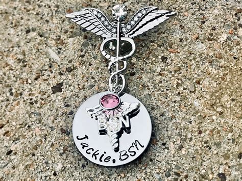 Personalized Nursing Pin Lpn Bsn Rn Customized Nurse Pin Etsy Uk